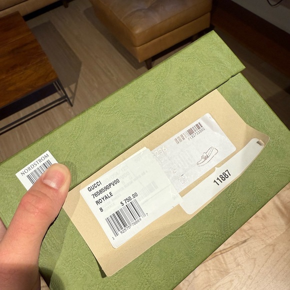 NWT Gucci Royal Blue Suede Mens Driver with Horsebit Shoes Size 8 FULL SET - Picture 8 of 10